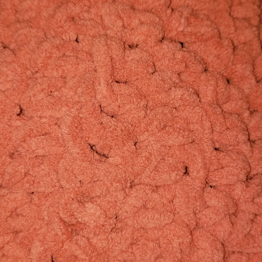 NEW- Handmade Chunky Fall Blanket- Burnt Orange - Picture 5 of 6